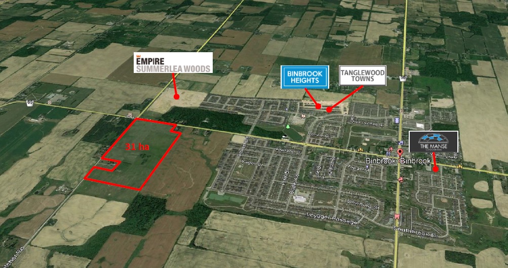 VTB Financing on 89.85 acre parcel of land in Binbrook, ON